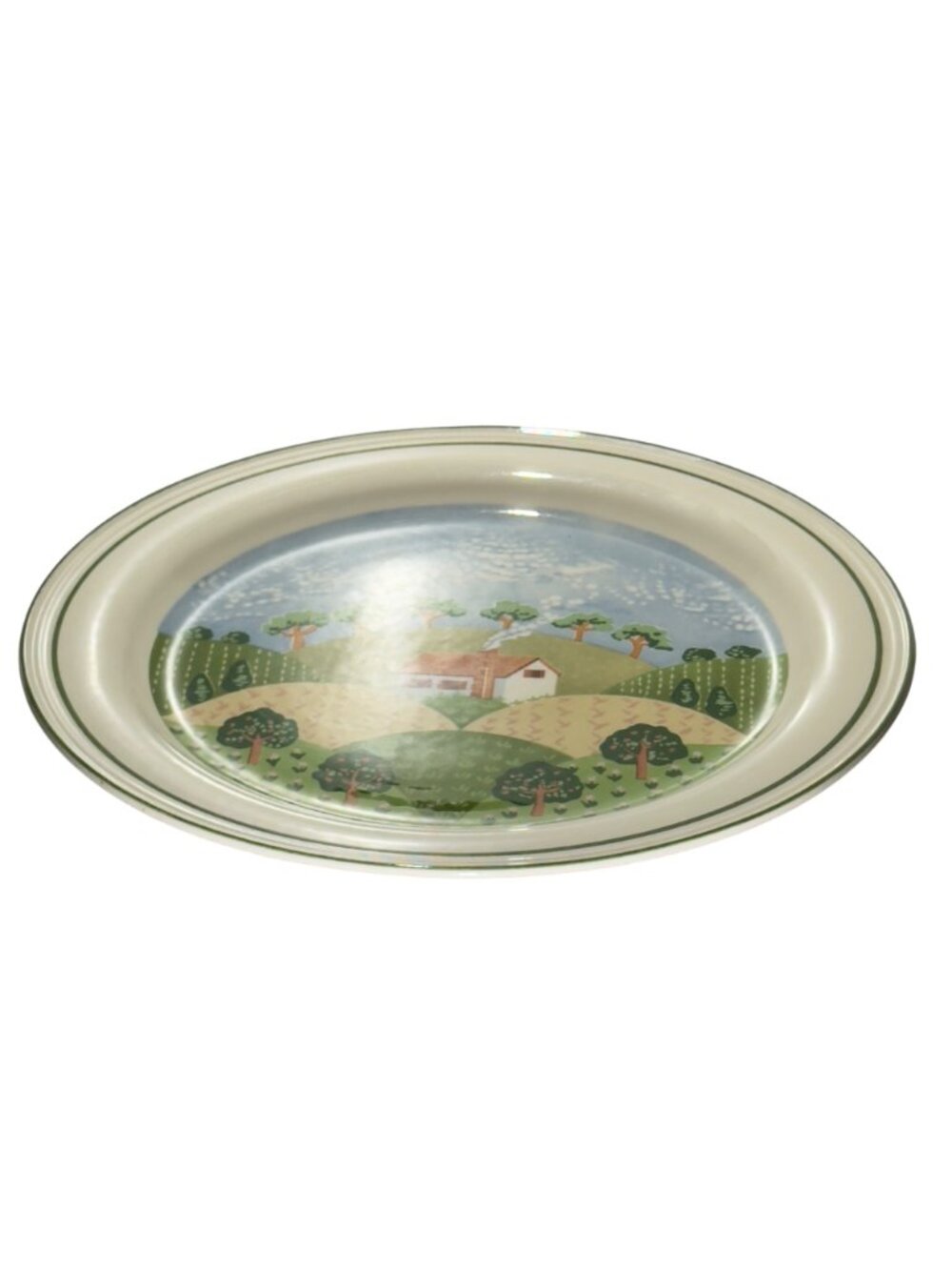 Sangostone Country Cottage Stoneware Bread Plate Set 7.5" Dia. Set of 4 - Picture 8 of 10
